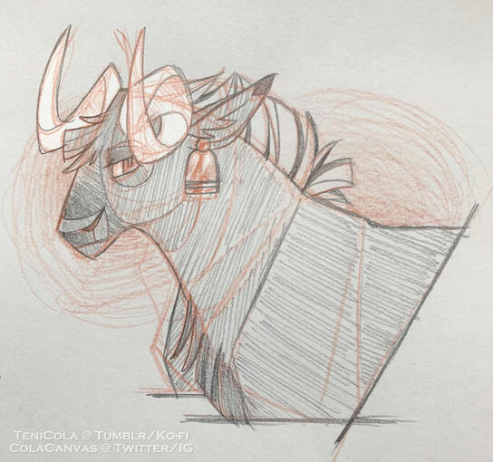 Bahari's Wildebeest form (DEITIES AU)