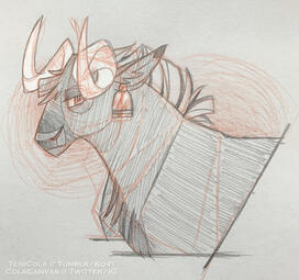 Bahari's Wildebeest form (DEITIES AU)