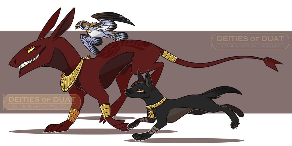 Set, Horus, and Anubis Banner (DEITIES Project)